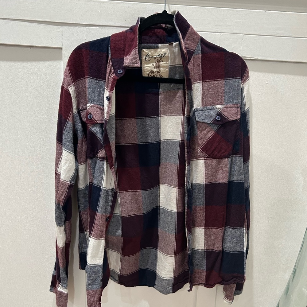 Plaid Button-Up Shirt
